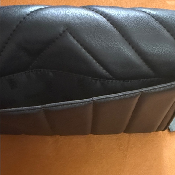 DKNY Black Chevron Quilted Wristlet - Picture 10 of 10
